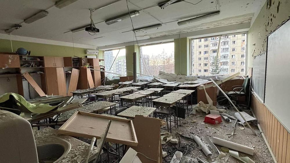 львівська школа, наслідки ракетного удару