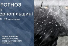 Мокрий сніг: прогноз погоди у Тернополі на 21 листопада