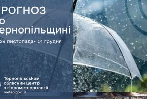 Дощі та мокрий сніг: прогноз погоди у Тернополі на 29 листопада