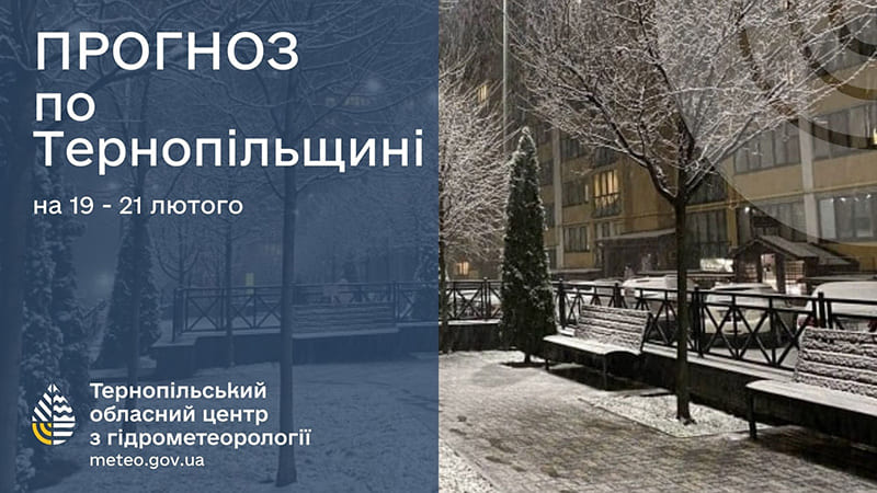 До 12° морозу: прогноз погоди у Тернополі на 19 лютого