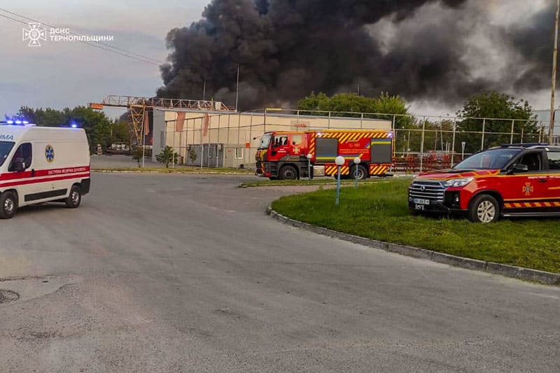 наслідки ракетної атаки на Тернопіль