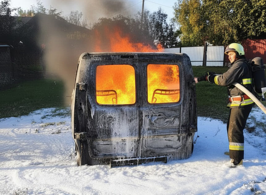 У Заліщицькій громаді згорів легковий автомобіль (ФОТО)