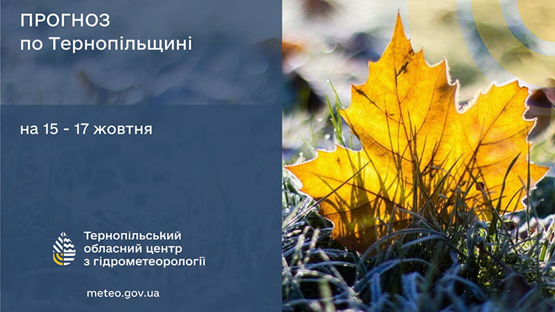 Заморозки: прогноз погоди у Тернополі на 15 жовтня
