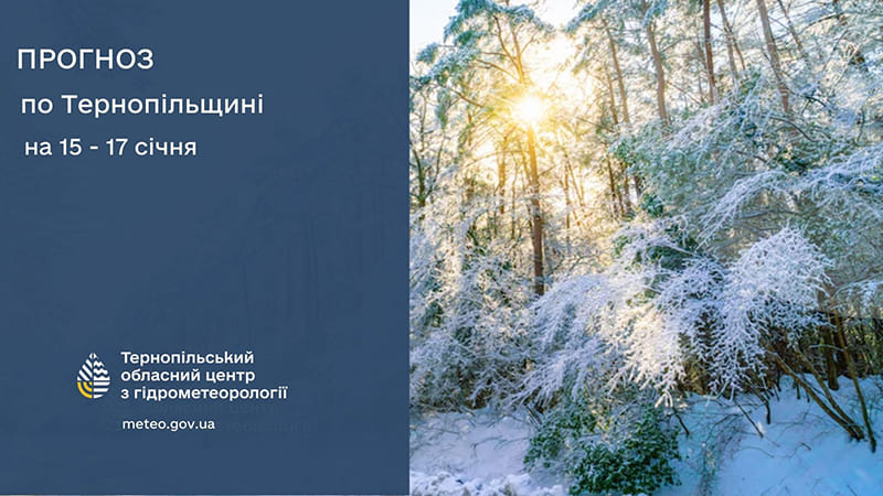 Сніг та ожеледиця: прогноз погоди у Тернополі на 15 січня
